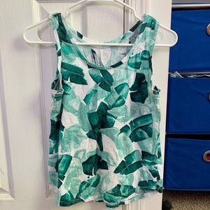 Loft Palm Leaves Tank Top